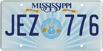 MS license plate JEZ776
