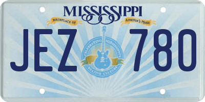 MS license plate JEZ780