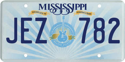 MS license plate JEZ782