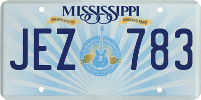 MS license plate JEZ783