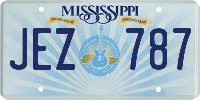 MS license plate JEZ787