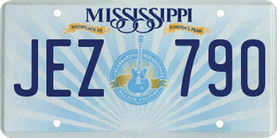 MS license plate JEZ790