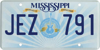 MS license plate JEZ791