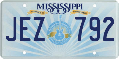 MS license plate JEZ792