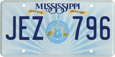 MS license plate JEZ796