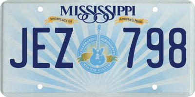 MS license plate JEZ798