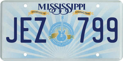 MS license plate JEZ799