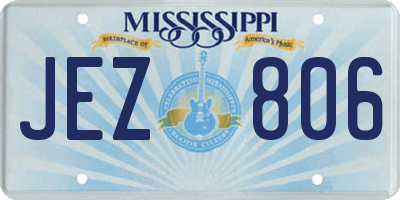 MS license plate JEZ806