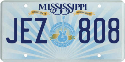 MS license plate JEZ808