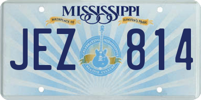 MS license plate JEZ814