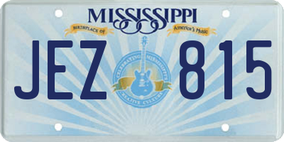MS license plate JEZ815