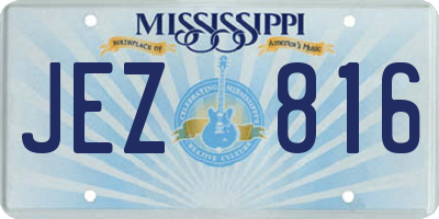 MS license plate JEZ816