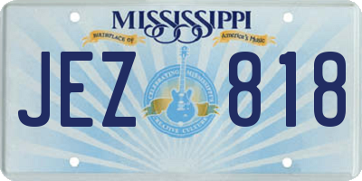 MS license plate JEZ818