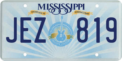 MS license plate JEZ819