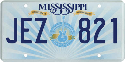MS license plate JEZ821