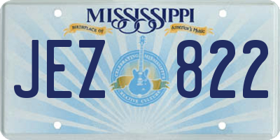 MS license plate JEZ822