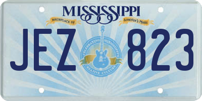 MS license plate JEZ823
