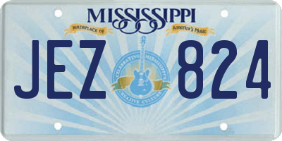 MS license plate JEZ824