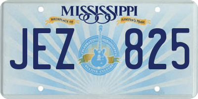 MS license plate JEZ825