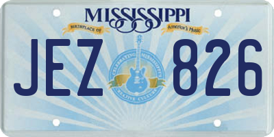 MS license plate JEZ826