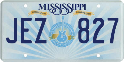 MS license plate JEZ827