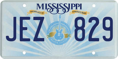 MS license plate JEZ829