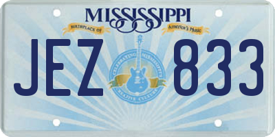 MS license plate JEZ833