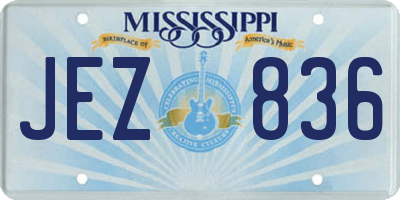 MS license plate JEZ836
