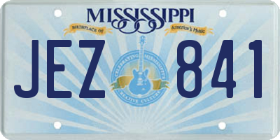 MS license plate JEZ841