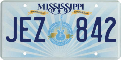 MS license plate JEZ842