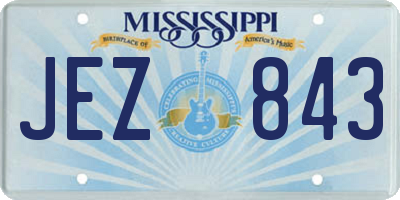 MS license plate JEZ843