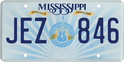 MS license plate JEZ846