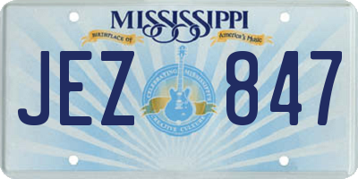 MS license plate JEZ847