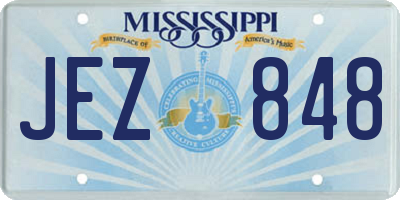 MS license plate JEZ848