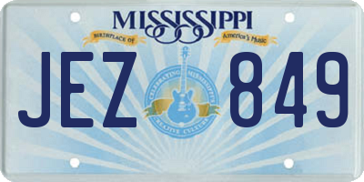 MS license plate JEZ849