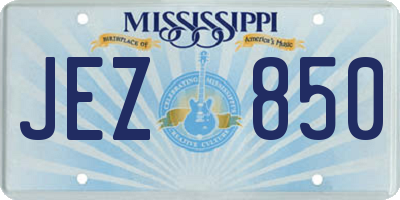 MS license plate JEZ850