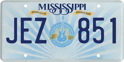 MS license plate JEZ851