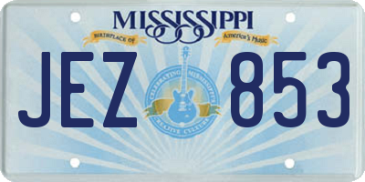 MS license plate JEZ853