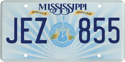 MS license plate JEZ855
