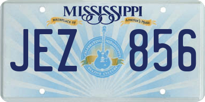 MS license plate JEZ856