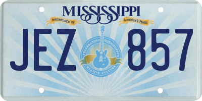 MS license plate JEZ857