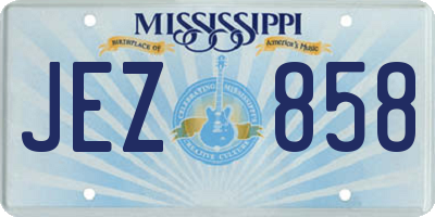 MS license plate JEZ858