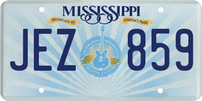 MS license plate JEZ859