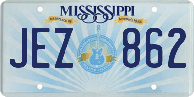 MS license plate JEZ862