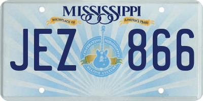 MS license plate JEZ866