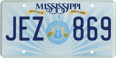 MS license plate JEZ869