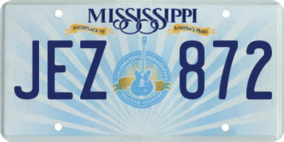 MS license plate JEZ872
