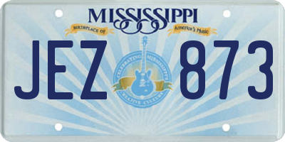 MS license plate JEZ873