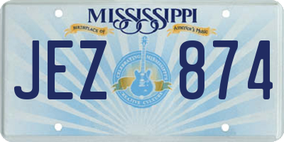 MS license plate JEZ874