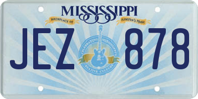 MS license plate JEZ878